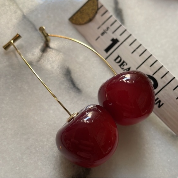 Anthropologie Cherry Red Earrings - Picture 10 of 12